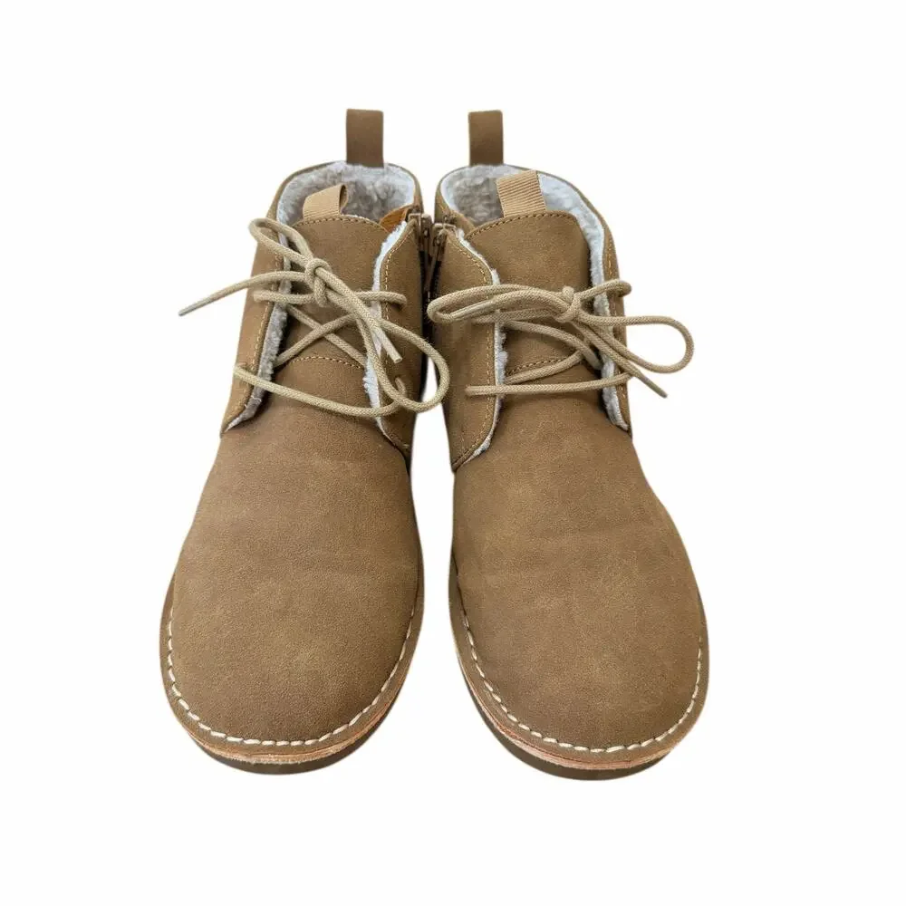 Nordstrom Tan Faux Suede Booties Sz 3 Youth